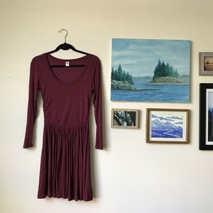 Maroon Swing Dress